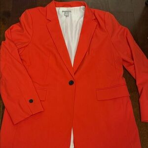 H&M Bright Red Single-Button Blazer